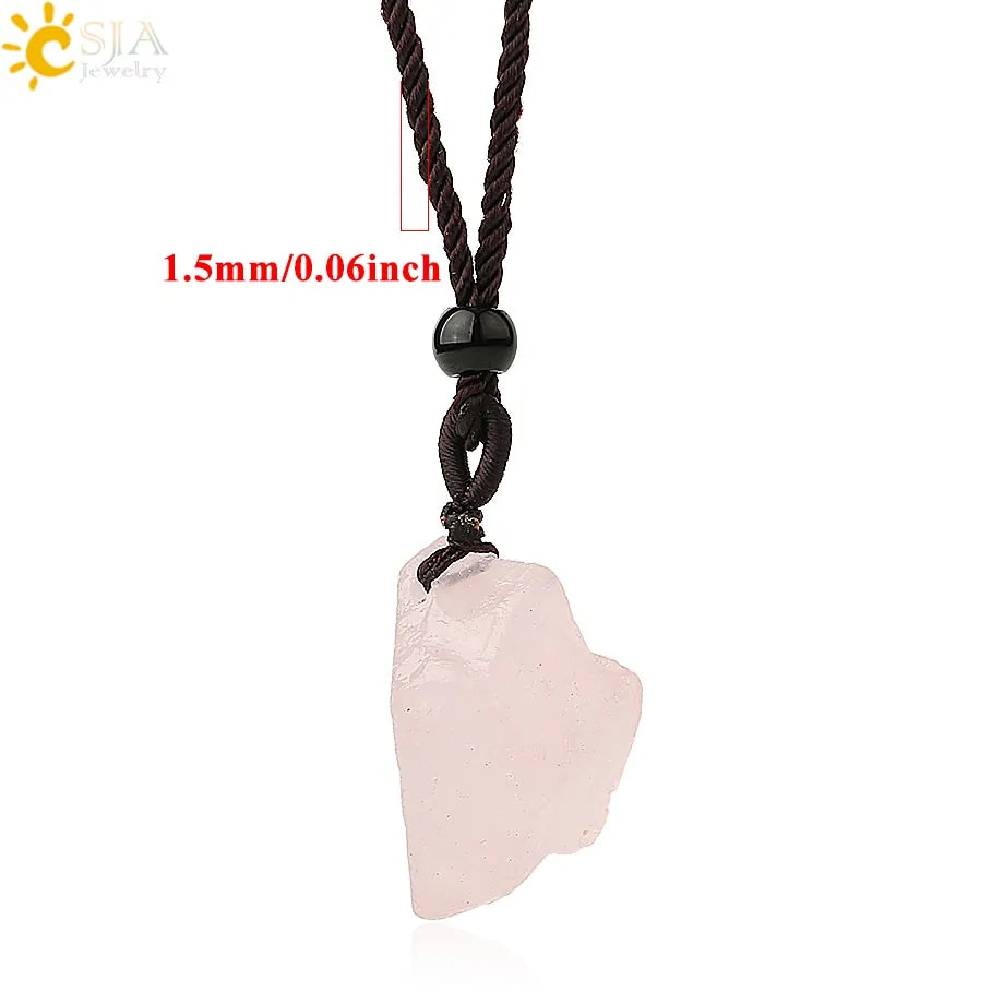 Irregular Natural Healing Stone Necklace Pendants