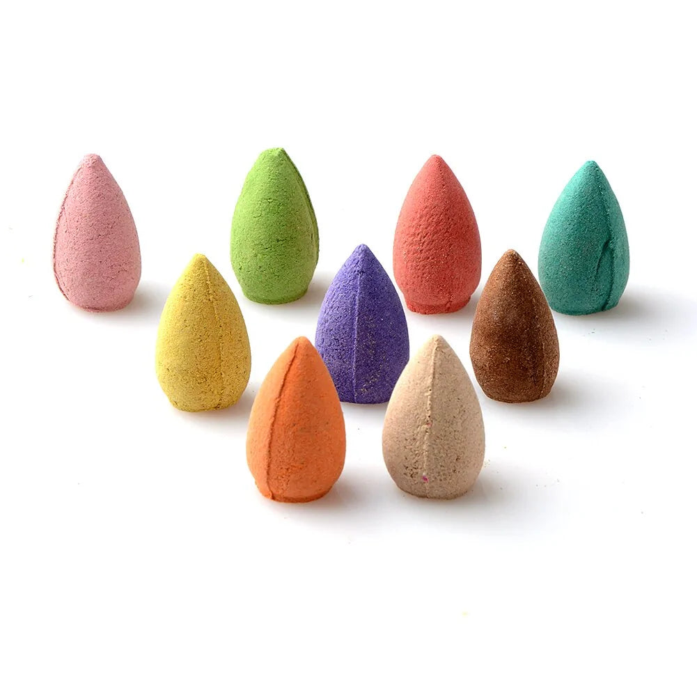 Colorful Floral Incense Cone Set