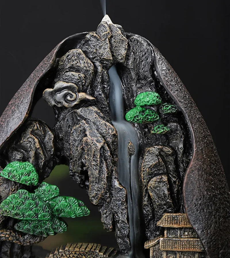 Mountain River Waterfall Incense Burner