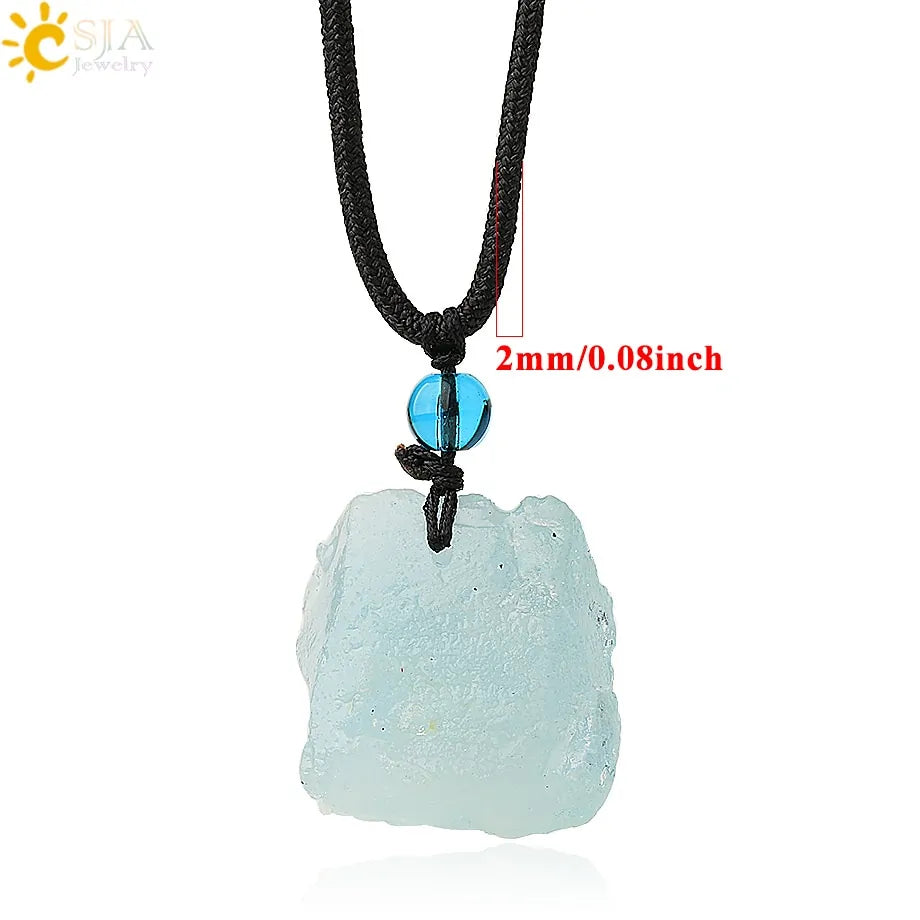 Irregular Natural Healing Stone Necklace Pendants