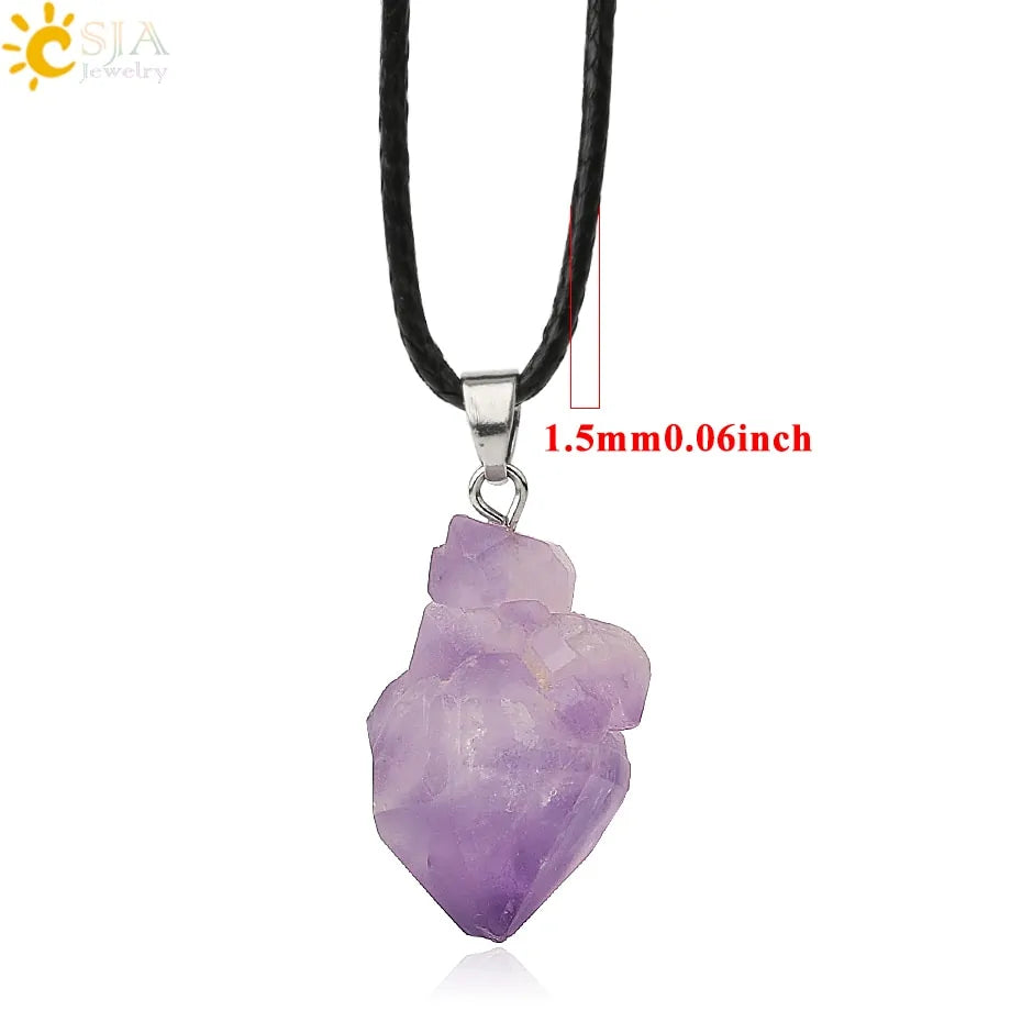 Irregular Natural Healing Stone Necklace Pendants